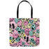 Melted Neon Smiley Print Tote Bag in Pastel